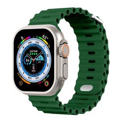 Phoner River Apple Watch 41/40/38 mm szilikon szíj, zöld