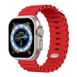 Phoner River Apple Watch 41/40/38 mm szilikon szíj, piros