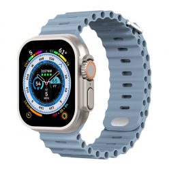   Phoner River Apple Watch 41/40/38 mm szilikon szíj, palakék