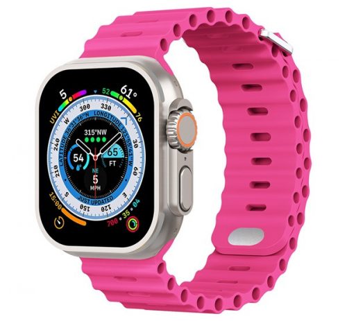 Phoner River Apple Watch 41/40/38 mm szilikon szíj, pink