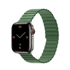   Phoner Rever Apple Watch forgatható mágneses szilikon szíj, 41/40/38mm, S/M, zöld