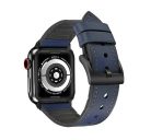 Phoner Stitch Apple Watch műbőr/szilikon szíj, 49/45/44/42mm, éjkék