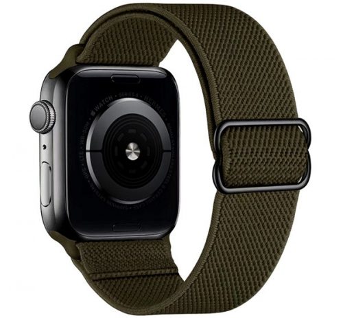 Phoner Dew Apple Watch csatos fonott szövet szíj, 38/40/41mm, zöld