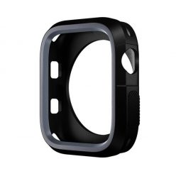 Phoner Twin Apple Watch szilikon tok, 41mm, fekete/szürke