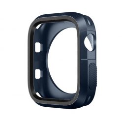 Phoner Twin Apple Watch szilikon tok, 45mm, éjkék/szürke