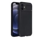 Forcell Carbon Premium Apple iPhone 12 / 12 Pro karbon mintás szilikon tok, fekete