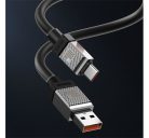 Baseus CoolPlay USB / Type-C töltő- és adatkábel, 100W, 1m, fekete