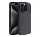 Forcell Carbon Premium hátlap tok Apple iPhone 15 Pro karbon mintás szilikon tok, fekete