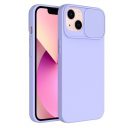 Slide Apple iPhone 15 Plus kameravédős szilikon tok, lavender