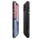 Spigen Liquid Air Apple iPhone 15 Plus tok, Matte Black, fekete