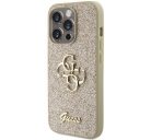 Guess Glitter Script Big 4G Apple iPhone 15 Pro Max hátlap tok, arany