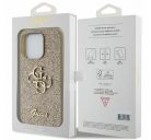 Guess Glitter Script Big 4G Apple iPhone 15 Pro Max hátlap tok, arany