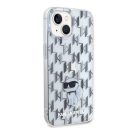 Karl Lagerfeld Monogram Choupette Apple iPhone 15 hátlap tok, átlátszó