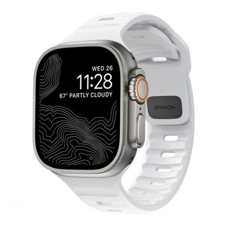 Nomad Sport Apple Watch 42/44/45/49mm M/L szíj, fehér