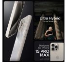 Spigen Ultra Hybrid Apple iPhone 15 Pro tok, bézs kerettel, átlátszó