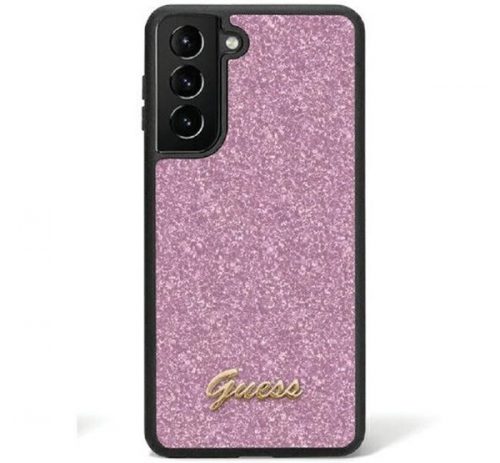 Guess Glitter Script 4G Samsung Galaxy S24 hátlap tok, lila