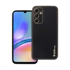   Forcell Leather műbőr hátlap tok Samsung Galaxy A25 5G, fekete