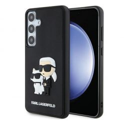   Karl Lagerfeld 3D Rubber Karl&Choupette Samsung Galaxy S24 tok, fekete