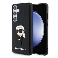   Karl Lagerfeld 3D Rubber Ikonik Samsung Galaxy S24+ tok, fekete 