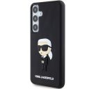 Karl Lagerfeld 3D Rubber Ikonik Samsung Galaxy S24+ tok, fekete 