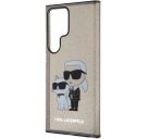 Karl Lagerfeld Glitter Karl&Choupette Samsung Galaxy S24 Ultra tok, fekete