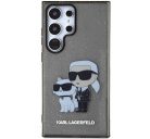 Karl Lagerfeld Glitter Karl&Choupette Samsung Galaxy S24 Ultra tok, fekete