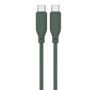 4smartsUSB Type-C / USB Type-C Szilikon töltő- és adatkábel, 60W 1.5m, sötétzöld