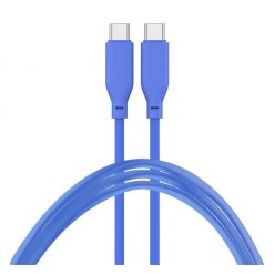   4smarts High Flex USB Type-C / USB Type-C Szilikon töltő- és adatkábel,  60W, 1.5m kék