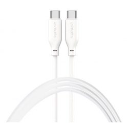   4smarts High FlexUSB Type-C / USB Type-C Szilikon töltő- és adatkábel, 60W 1.5m fehér