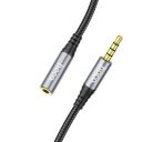 Hoco 3.5mm audio hosszabbító kábel apa / anya kábel, 2m, fekete