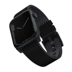   Uniq Straden vízálló bőr Apple Watch szíj, 49/45/44/42MM, fekete