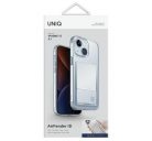 Uniq Air Fender Apple iPhone 15 kártyatartós tok, átlátszó