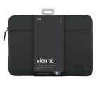 Uniq Vienna Fabric laptop tok, (max 14") fekete