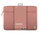 Uniq Vienna Fabric laptop tok, (max 14") rózsaszín