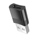 Hoco UA17 OTG adapter USB A - Type C, fekete