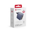 Forcell hálózati gyorstöltő 3xType-C + USB, PD + QC 4.0, 4A, 100W, kék