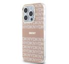 DKNY PC/TPU Repeat Pattern Tonal Stripe Apple iPhone 15 Pro Magsafe tok, rózsaszín