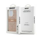 DKNY PC/TPU Repeat Pattern Tonal Stripe Apple iPhone 15 Pro Magsafe tok, rózsaszín