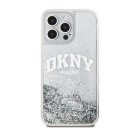 DKNY Liquid Glitter Arch Logo Apple iPhone 15 Pro tok, átlátszó