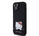 Hello Kitty Liquid Silicone Daydreaming Logo Apple iPhone 15 hátlap tok, fekete