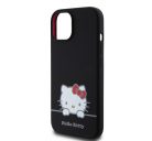 Hello Kitty Liquid Silicone Daydreaming Logo Apple iPhone 15 hátlap tok, fekete