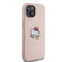 Hello Kitty PU Kitty Asleep Logo Apple iPhone 15 Magsafe hátlap tok, rózsaszín