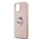 Hello Kitty PU Kitty Asleep Logo Apple iPhone 15 Magsafe hátlap tok, rózsaszín