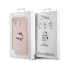 Hello Kitty PU Kitty Asleep Logo Apple iPhone 15 Magsafe hátlap tok, rózsaszín