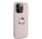 Hello Kitty PU Kitty Asleep Logo Apple iPhone 15 Pro MagSafe hátlap tok, rózsaszín