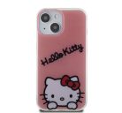 Hello Kitty IML Daydreaming Logo Apple iPhone 15 hátlap tok, rózsaszín