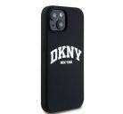 DKNY Liquid Silicone Arch Logo MagSafe iPhone 15 hátlap tok, fekete