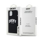 DKNY Liquid Silicone Arch Logo MagSafe iPhone 15 hátlap tok, fekete