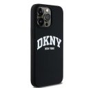 DKNY Liquid Silicone Arch Logo MagSafe iPhone 15 Pro Max hátlap tok, fekete