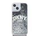 DKNY Liquid Glitter Arch Logo iPhone 15 hátlap tok, fekete